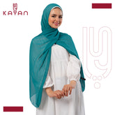 Chiffon Plain Scarf - Dark Turquoise